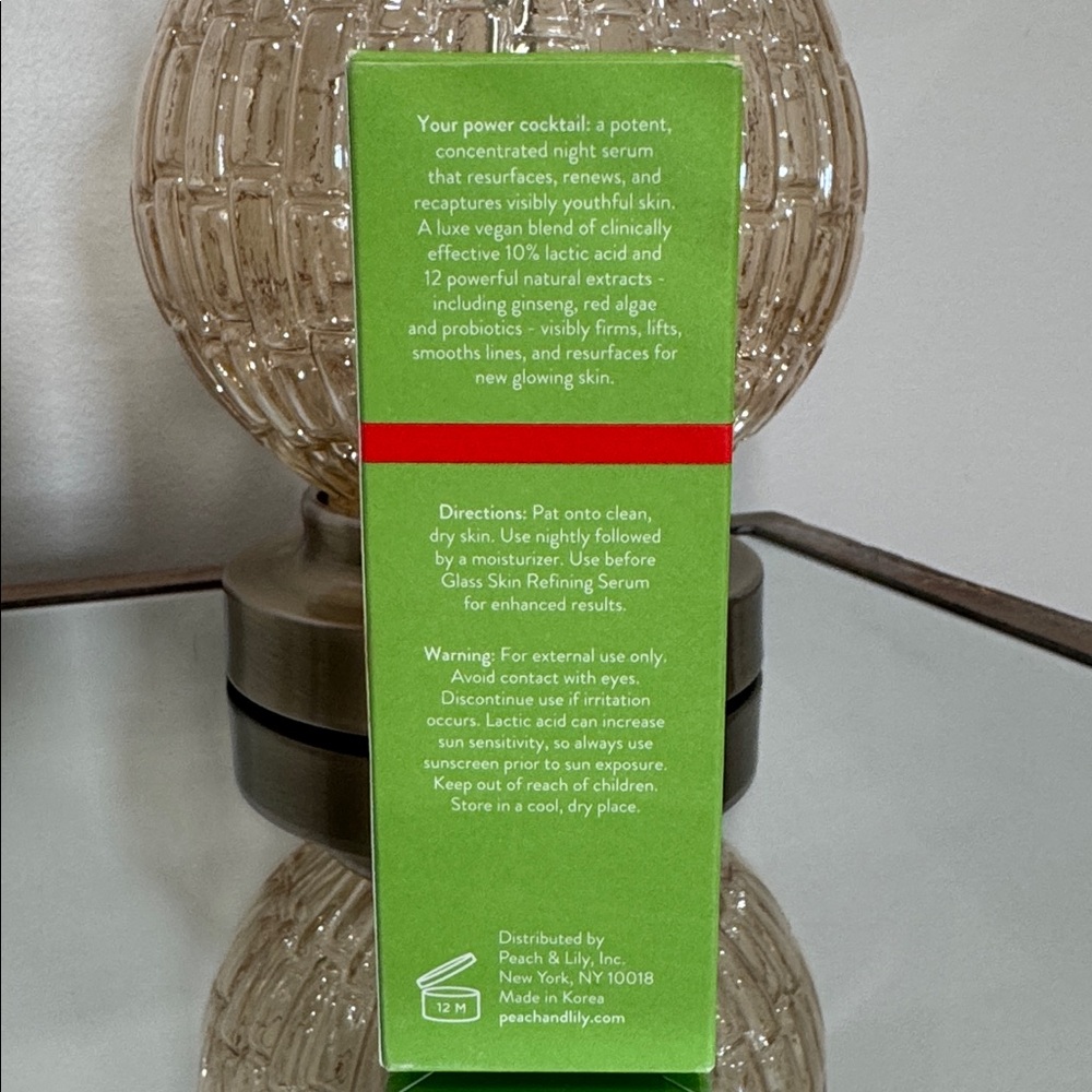 NEW Peach & Lily Power Cocktail Lactic Acid Repair Serum Skincare Face Neck - Picture 7 of 8
